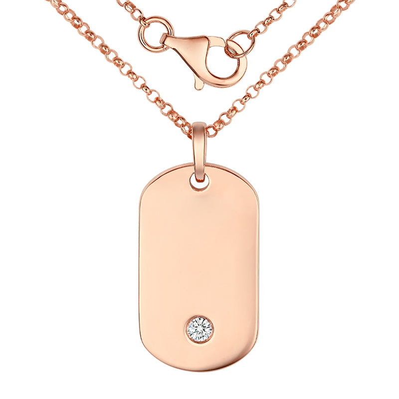 Round Diamond Tag Pendant - Kindspark
