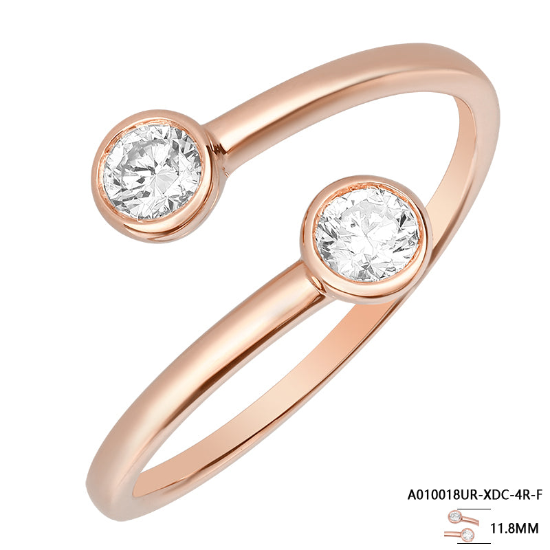 Swirl Ring with Round Diamond - Kindspark