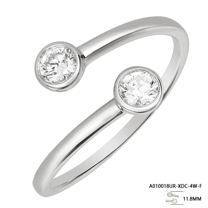 Swirl Ring with Round Diamond - Kindspark
