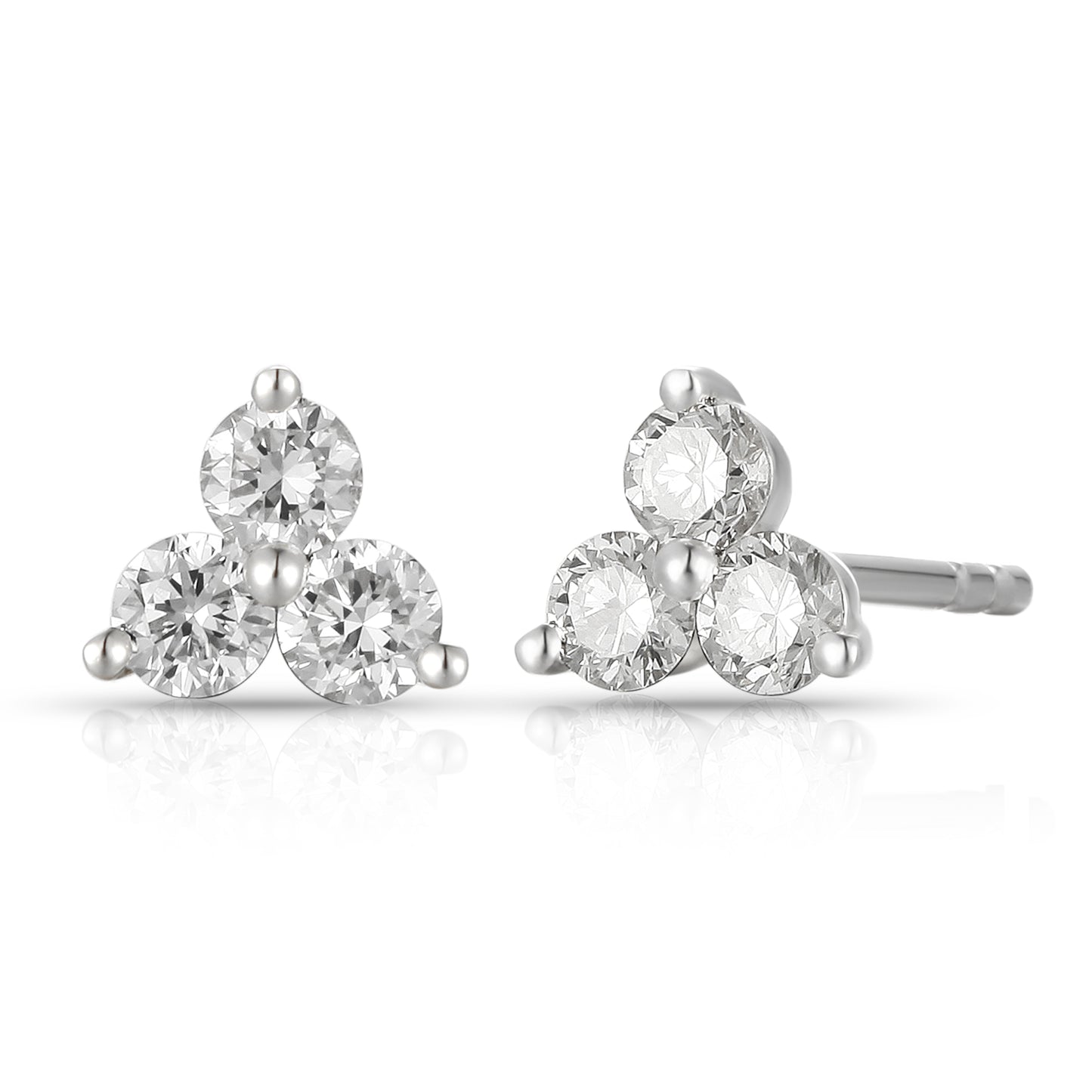 Trio Diamond Stud Earrings - Kindspark