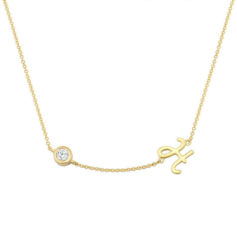 Initial Necklace-H