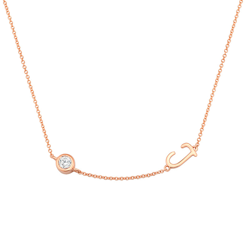 Initial Necklace-J