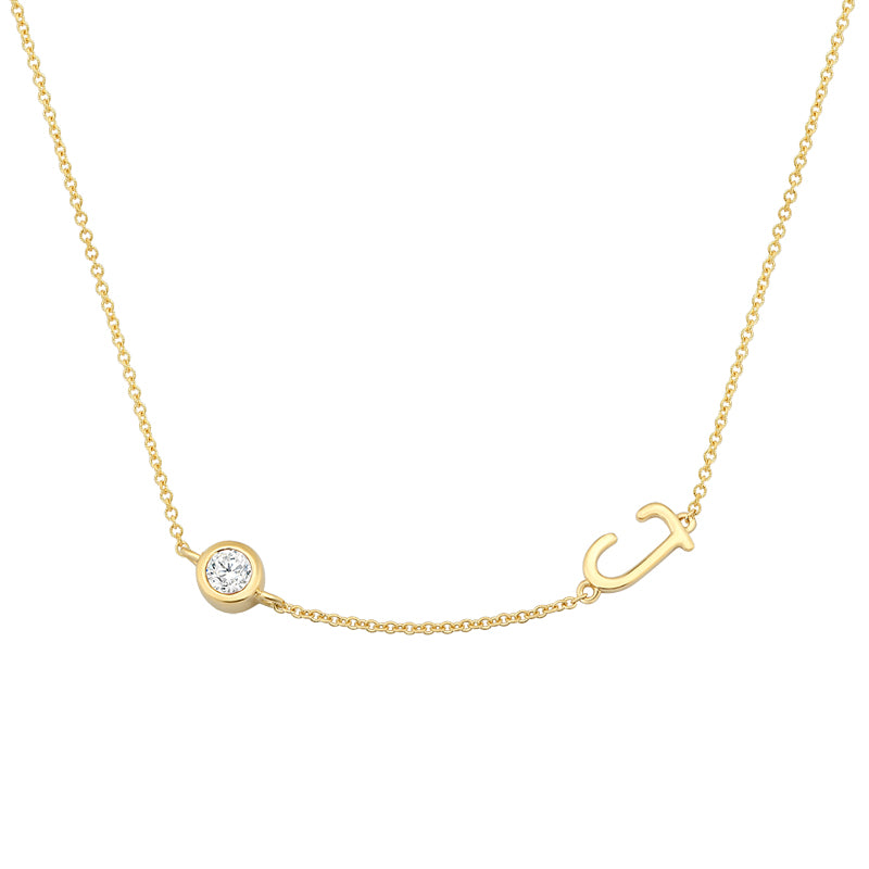 Initial Necklace-J