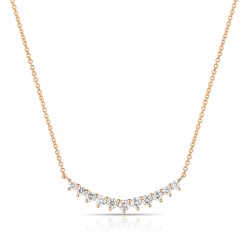 Round brilliant cut multi stone necklace - Kindspark