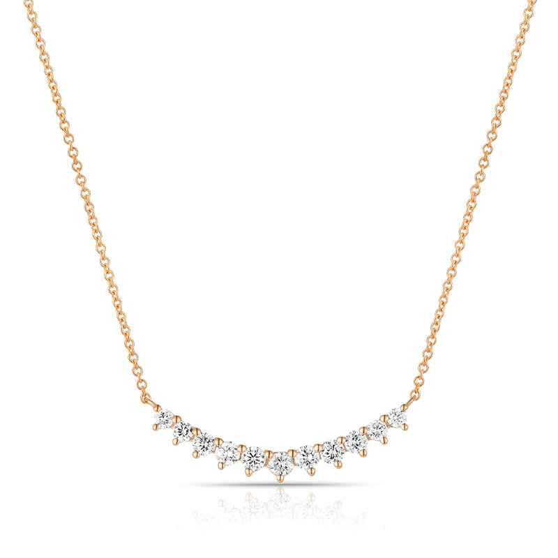 Round brilliant cut multi stone necklace