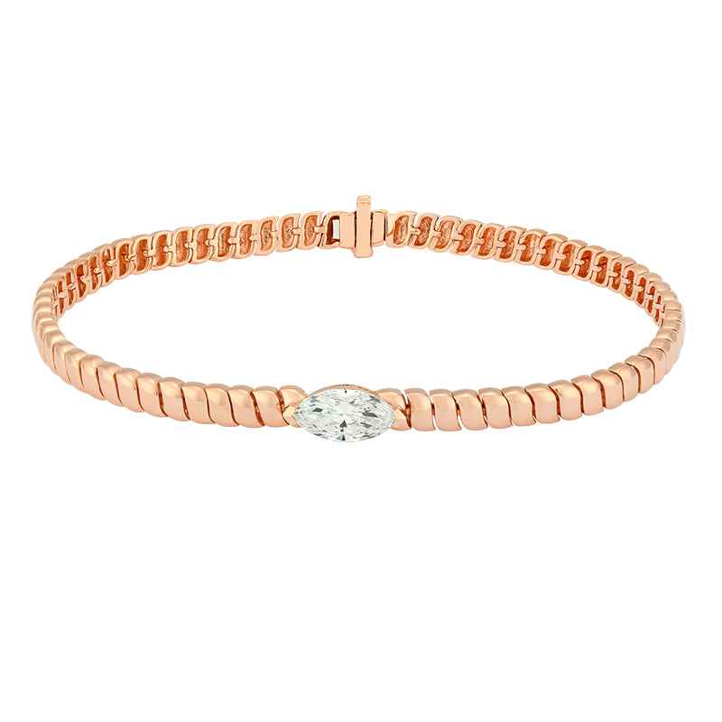 Marquise Diamond Link Bracelet