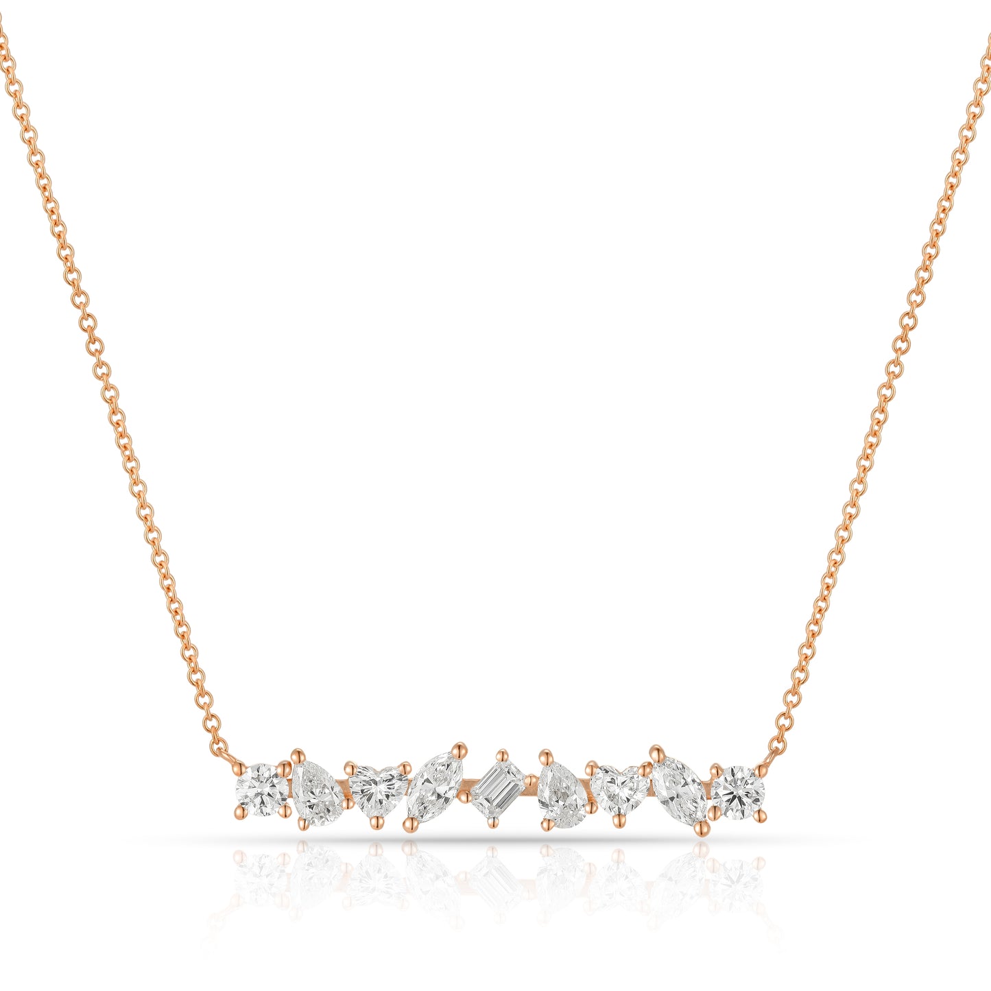 Multi-shape Brilliant Cut Diamond Necklace - Kindspark