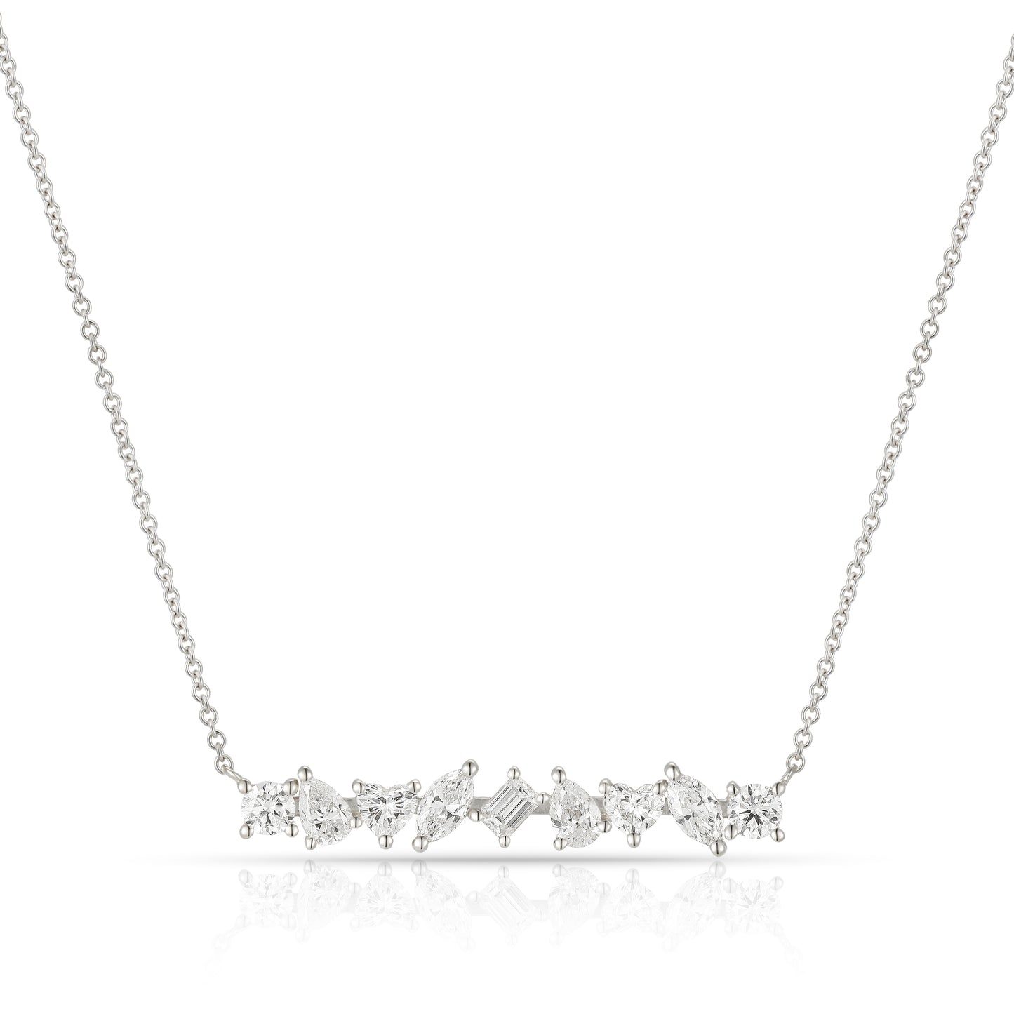 Multi-shape Brilliant Cut Diamond Necklace - Kindspark