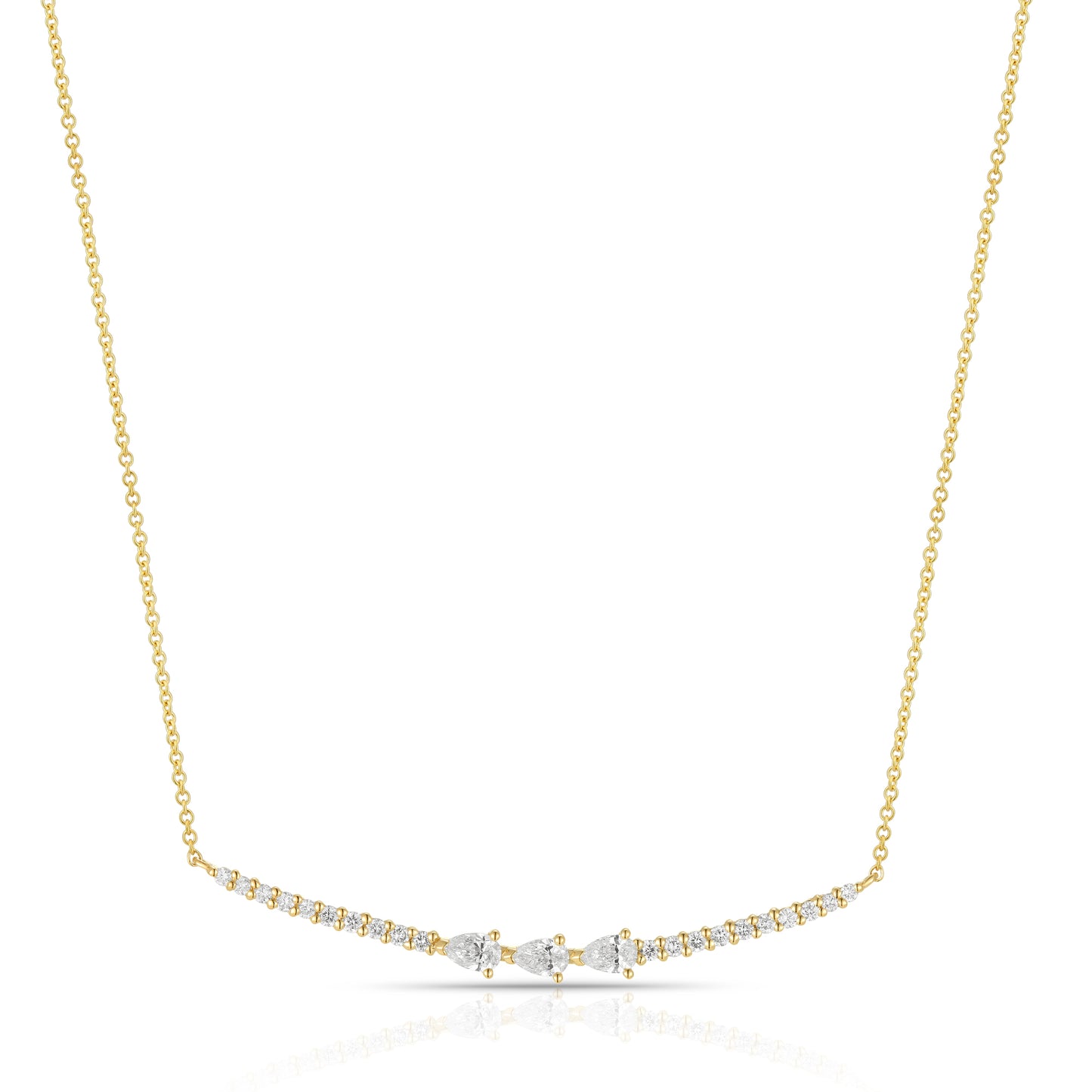 Pear Diamond Collar Necklace - Kindspark