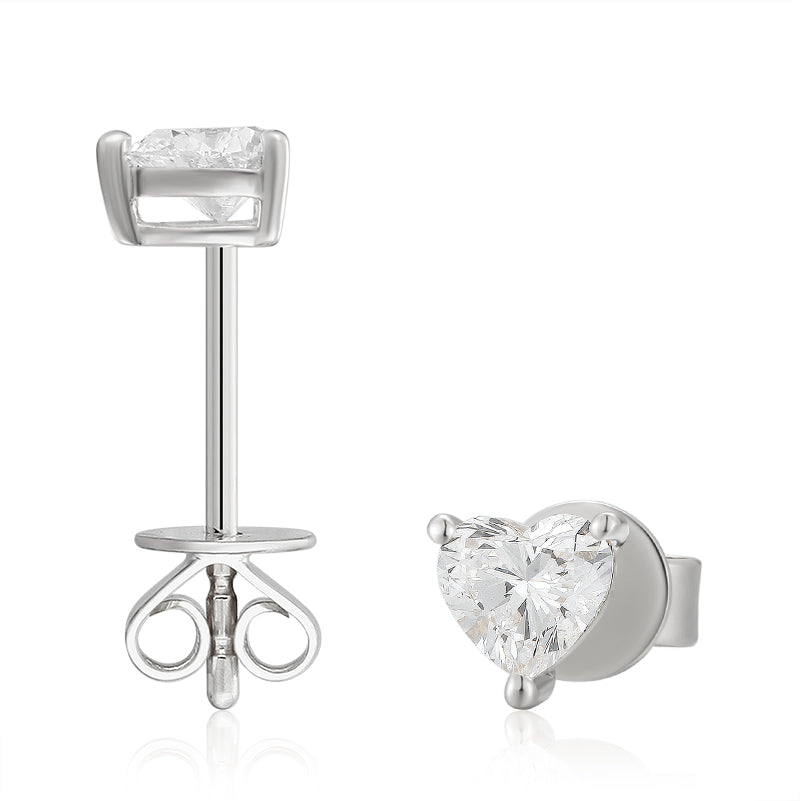 Classic Heart Cut Stud Earrings - Kindspark
