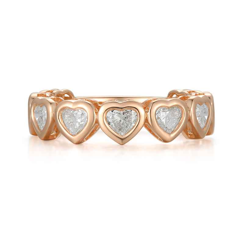 Bezel Set Heart Shape Diamond Ring