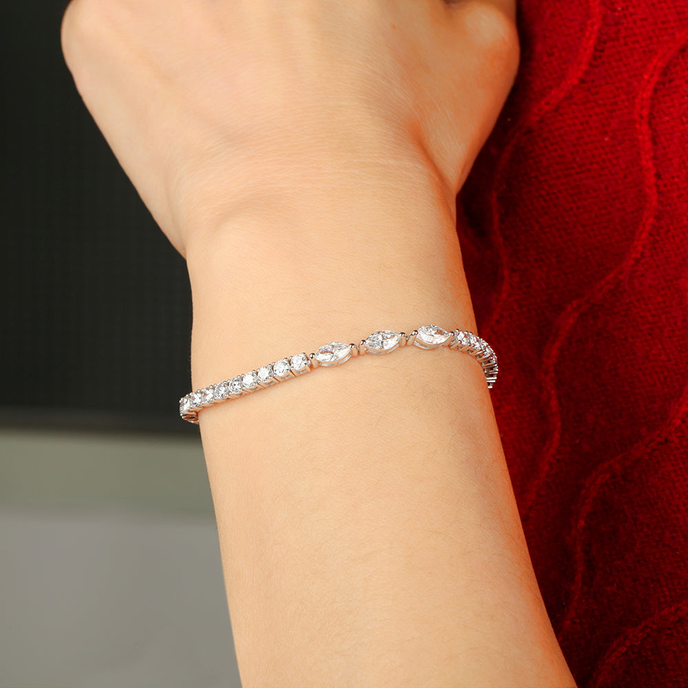 Tennis Bracelet, Marquise and Round Diamond - Kindspark