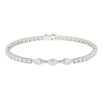 Tennis Bracelet, Marquise and Round Diamond - Kindspark