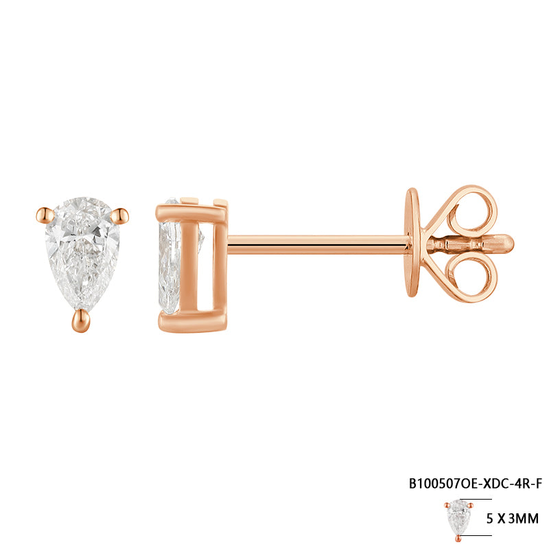Pear Shape Diamond Stud Earrings - Kindspark
