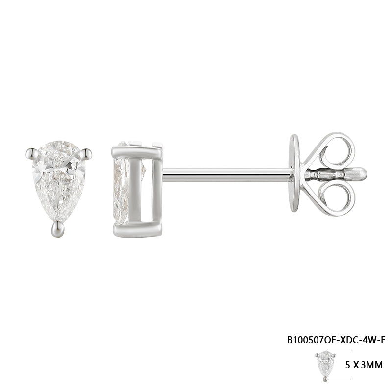 Pear Shape Diamond Stud Earrings - Kindspark
