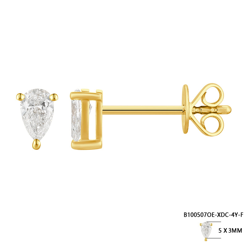 Pear Shape Diamond Stud Earrings - Kindspark