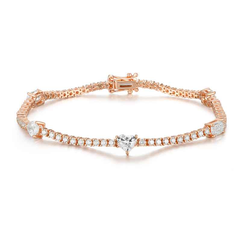 Tennis Bracelet with mixed cut stones