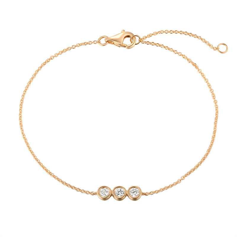 Three Stone Diamond Bracelet