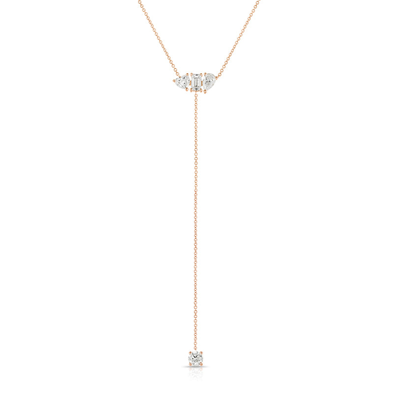 Mixed shape Lariat Necklace - Kindspark