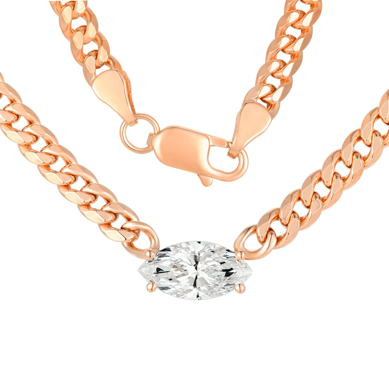 Chain Necklace with Marquise Diamond