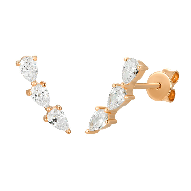 Trio Diamond Ear Stud