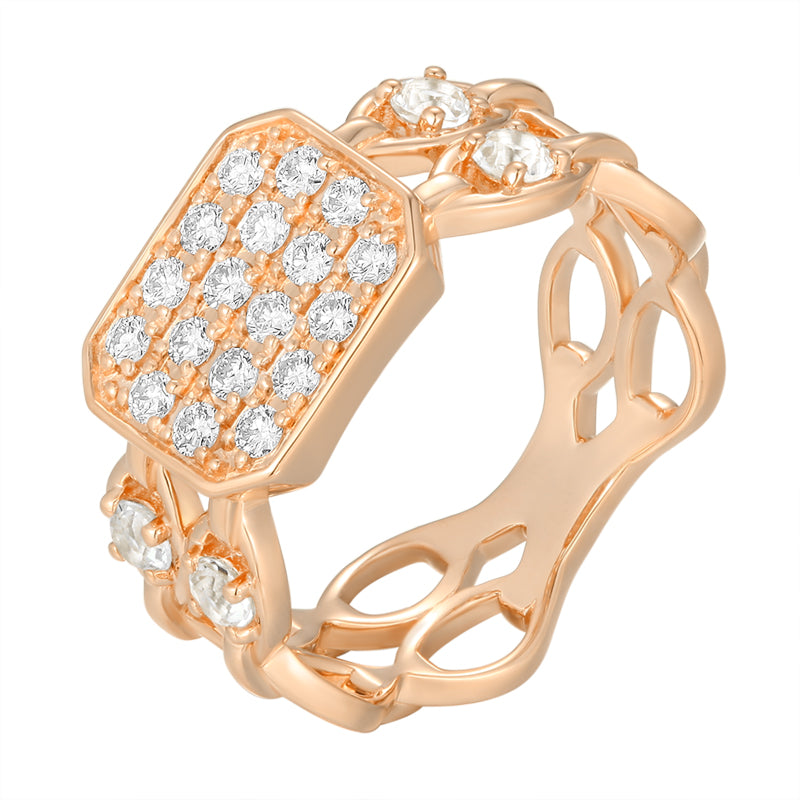 Pave Diamond Chain Ring