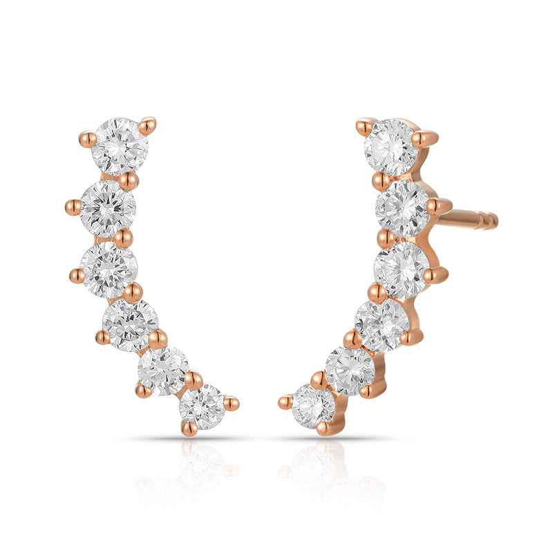 Crescent Stud Earrings