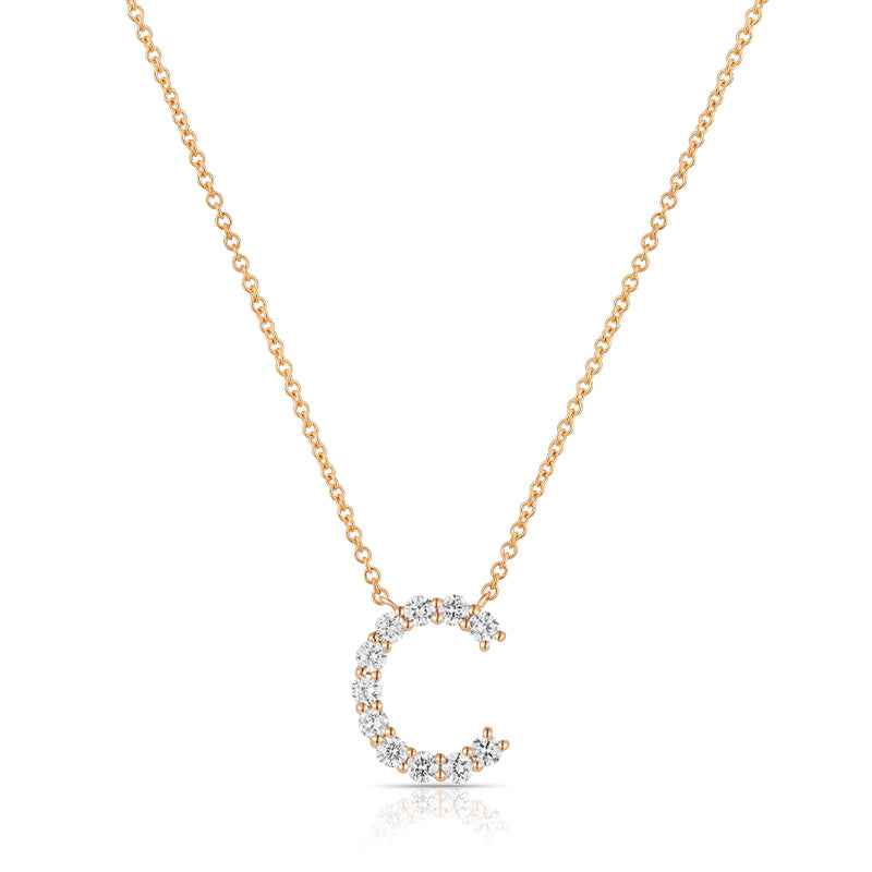 Initial C Diamond Necklace for Elegant Personalised Jewelry