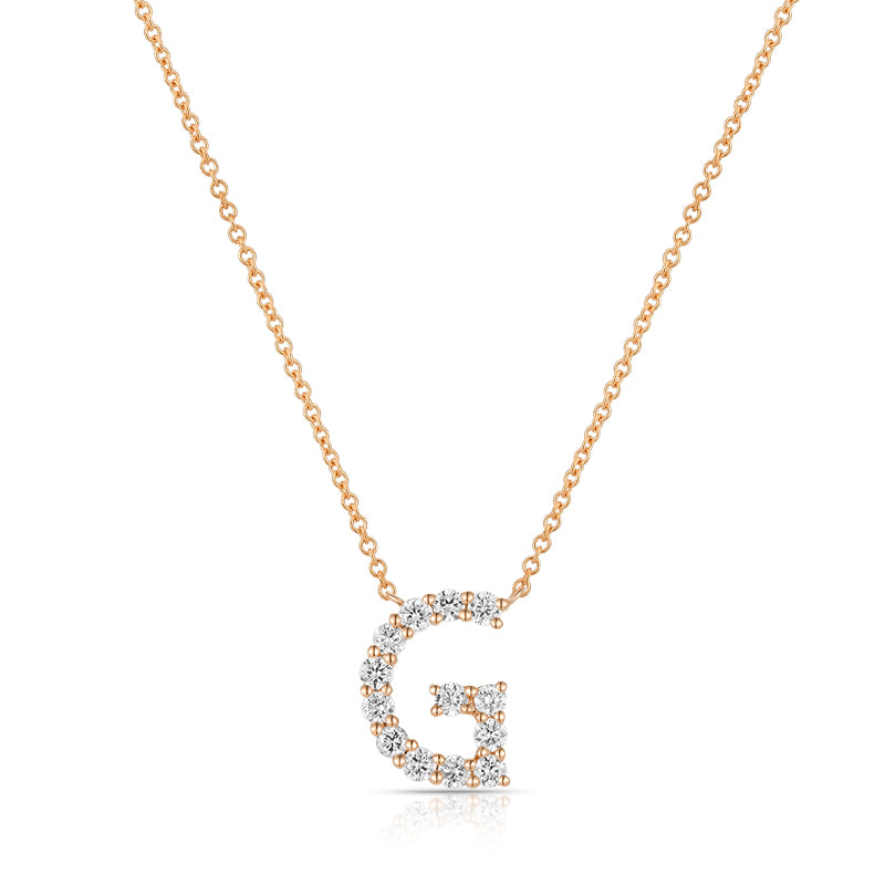 Initial "G" Diamond Necklace