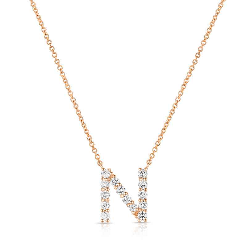 Initial N Diamond Necklace
