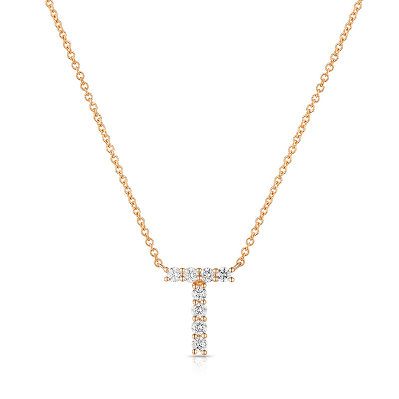 Initial "T" Diamond Necklace