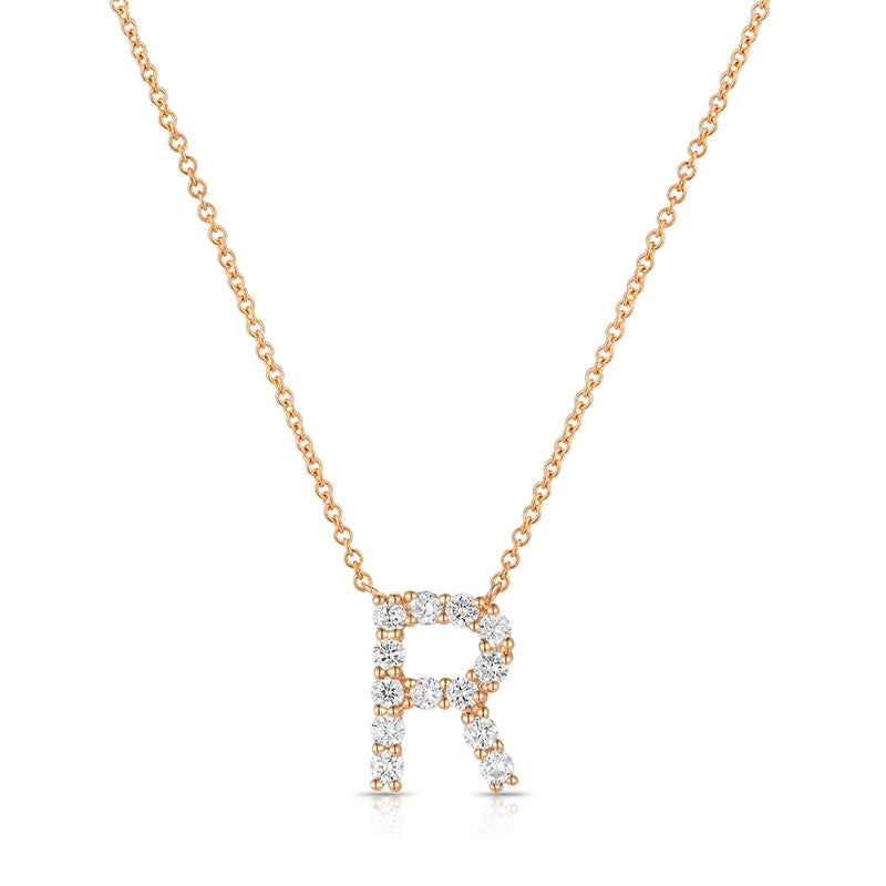 Initial R Diamond Necklace for Elegant Personalised Jewellery