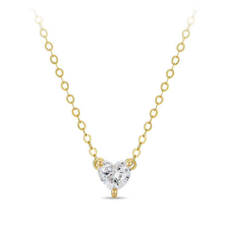 Solitaire Heart Cut Diamond Necklace| Solitaire Heart Cut Lab-grown diamond Necklace| KindSpark Jewellery| Affordable jewellery for everyday wear