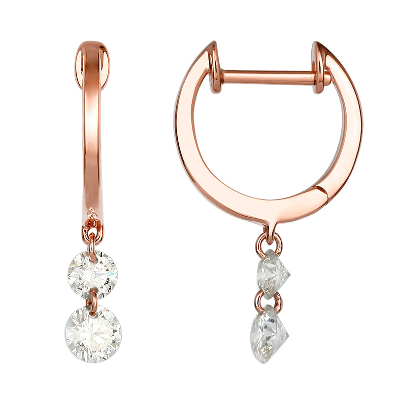 Double Drill-Hole Diamond Earrings - Kindspark