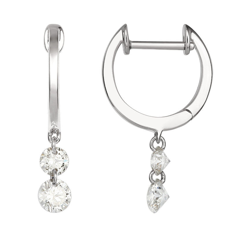 Double Drill-Hole Diamond Earrings - Kindspark