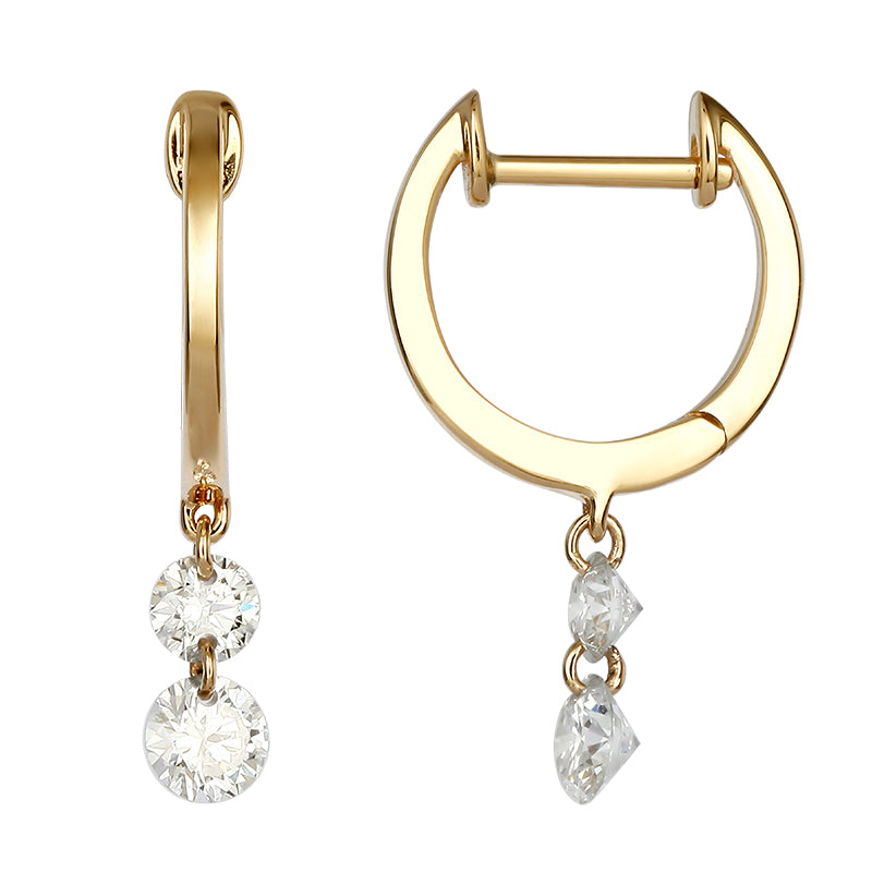 Double Drill-Hole Diamond Earrings - Kindspark