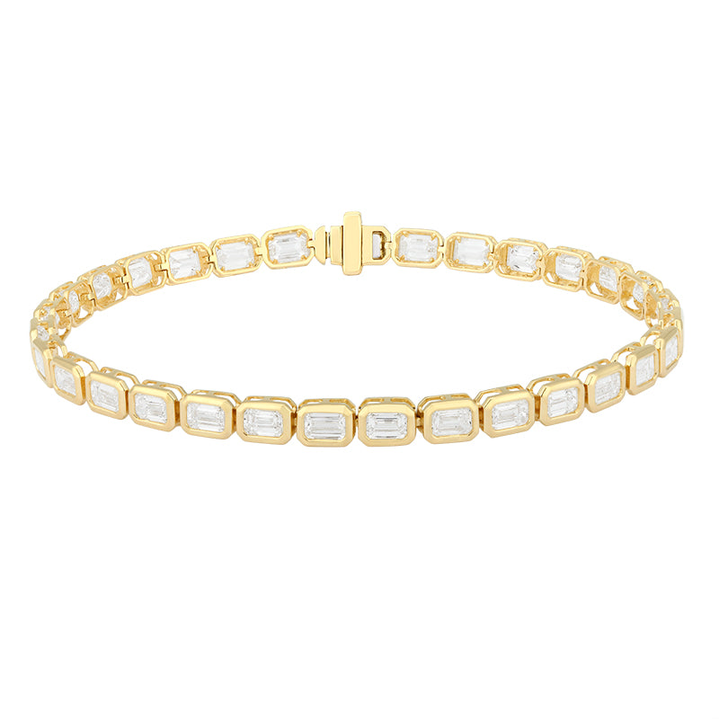 Tennis Bracelet -Emerald Cut Diamond|Lab-grown diamond Tennis Bracelet -Emerald Cut Diamond| KindSpark Jewellery| Affordable jewellery for everyday wear