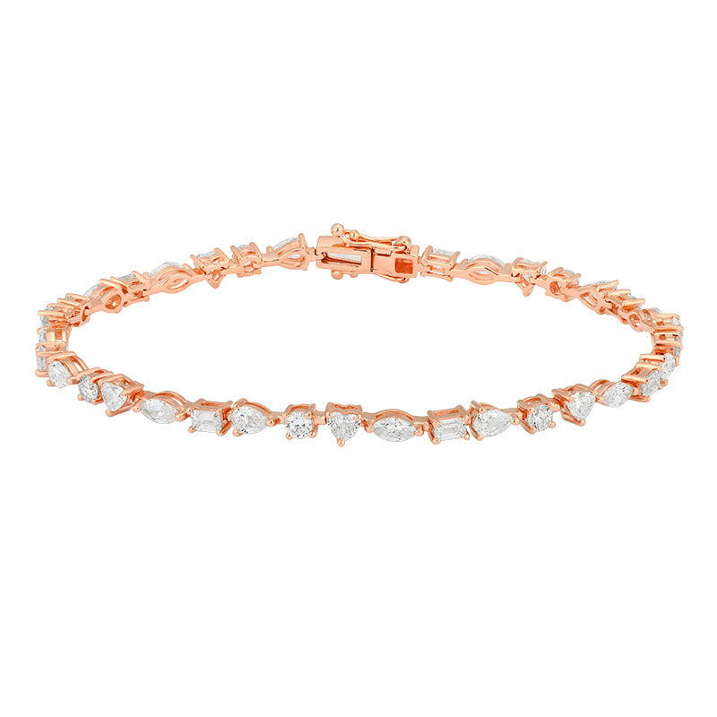Tennis Bracelet - Mixed Cut Diamond|Lab-grown diamond Tennis Bracelet - Mixed Cut Diamond| KindSpark Jewellery| Affordable jewellery for everyday wear
