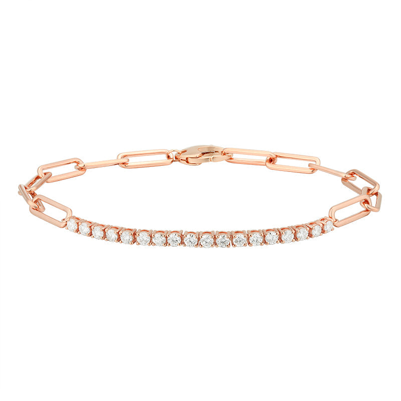 Round Diamond Link Bracelet - Kindspark