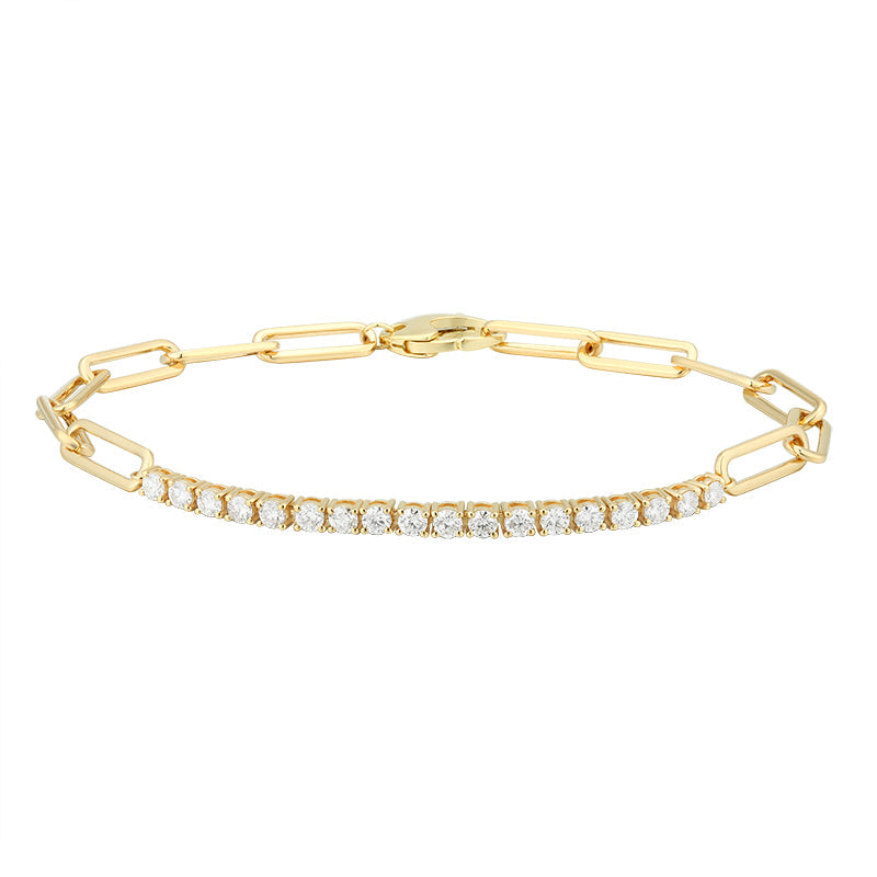 Round Diamond Link Bracelet - Kindspark