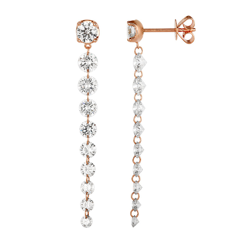 Multi Drill-Hole Diamond Drop Earrings - Kindspark