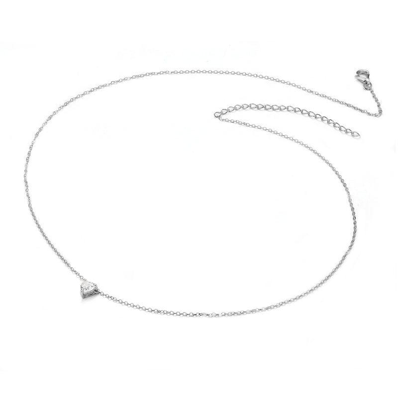 Solitaire Heart Cut Diamond Necklace| Solitaire Heart Cut Lab-grown diamond Necklace| KindSpark Jewellery| Affordable jewellery for everyday wear