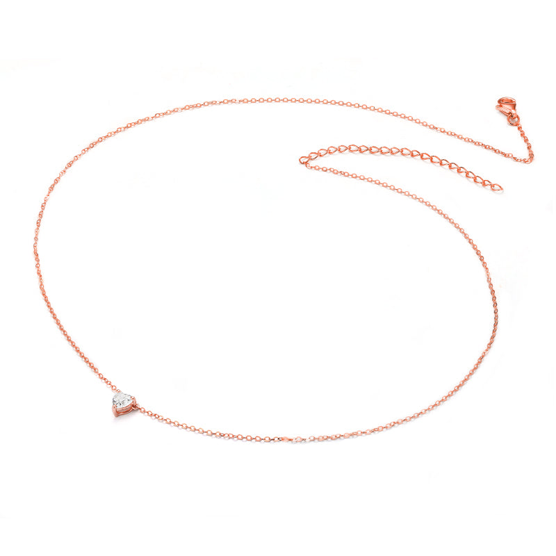 Solitaire Heart Cut Diamond Necklace| Solitaire Heart Cut Lab-grown diamond Necklace| KindSpark Jewellery| Affordable jewellery for everyday wear