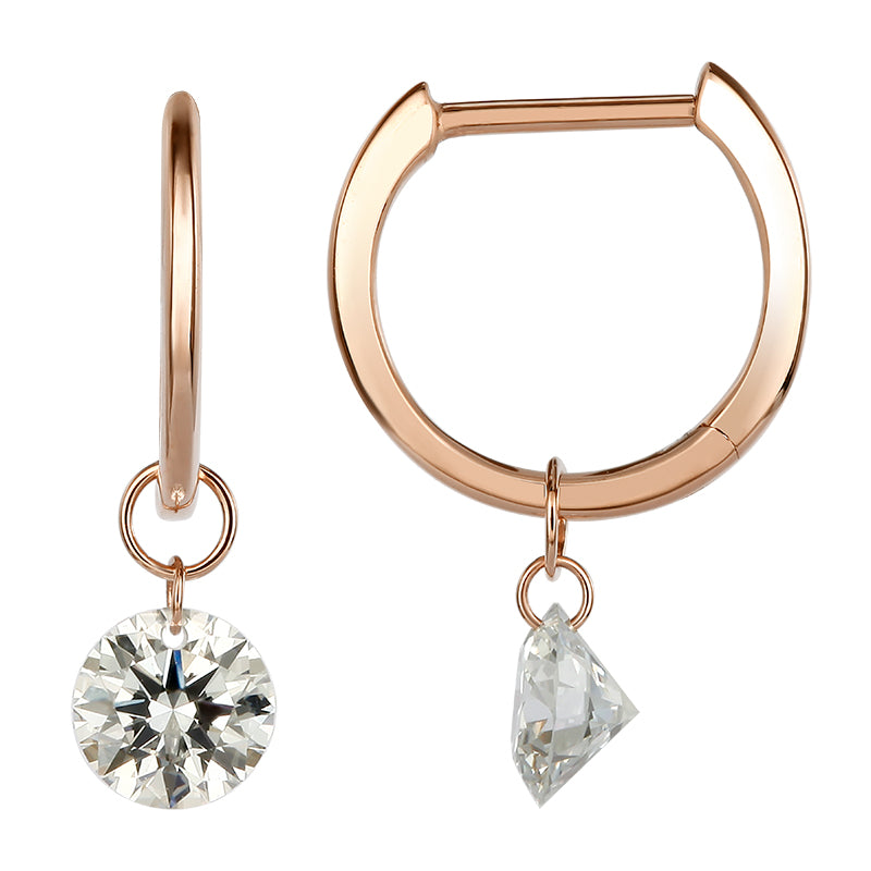 Solo Drill-Hole Diamond Drop Earrings - Kindspark