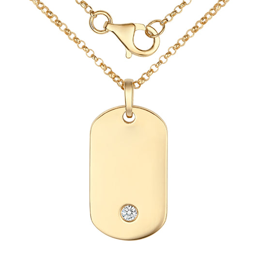 Round Diamond Tag Pendant - Kindspark