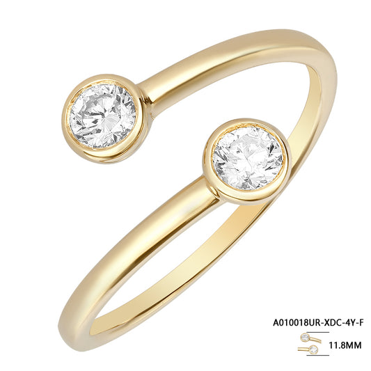 Swirl Ring with Round Diamond - Kindspark