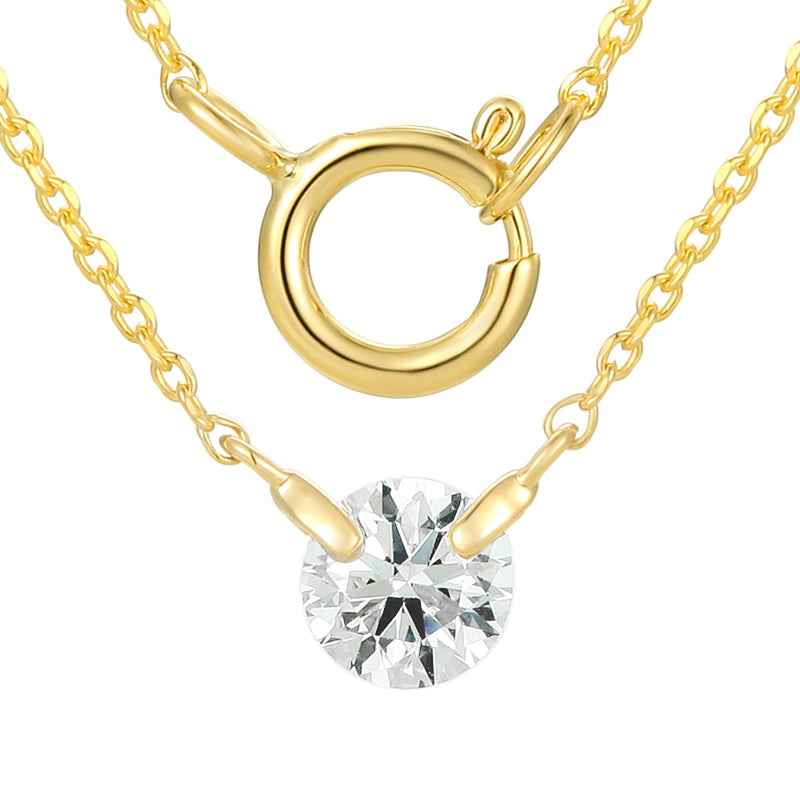 Solo Drill-Hole Diamond Necklace