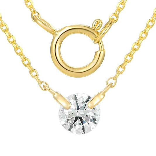 Solo Drill-Hole Diamond Necklace