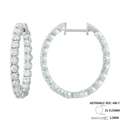 Classic Round Diamond Hoop Earrings - Kindspark