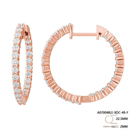 Classic Round Diamond Hoop Earrings - Kindspark